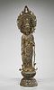 Tall Korean Gilt Bronze Kannon Figure 