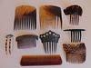LOT ANTIQUE HAIR COMBS 