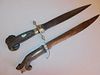 2 ANTIQUE CARVED WOOD DAGGERS 