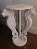 PAIR 1949 SEAHORSE MARBLE TOP STANDS 