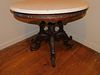 VICTORIAN WALNUT MARBLE TOP TABLE 
