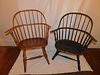 2 ANTIQUE CHAIRS - ARMCHAIR & POTTY CHAIR
