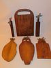6 ANTIQUE CUTTING BOARDS & MOLDS 