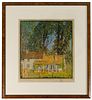 Gustave Baumann (German, 1881-1971) 'Summer Breezes' Woodblock Print