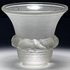 R. Lalique Crystal 'Piriac' Frosted Vase