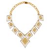 A 18K yellow gold, crystal rock and diamond necklace