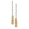 A 18K two-color gold and diamond pendant earrings