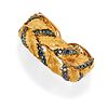 Giani & Venturi - A silver, 18K yellow gold and sapphire bracelet, Giani & Venturi, defects