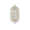 A 18K white gold, rock crystal and diamond pendant brooch