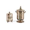 A silver cigar case and an ice bucket, Italy 20th Century