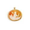 A 18K yellow gold and cameo pendant-brooch