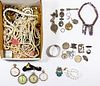 Sterling Silver, Costume Jewelry and Pocket Watch Assortment