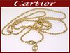Cartier 18k Yellow Gold Bead Link Chain Necklace