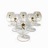 (6) Baccarat Crystal Napoleon Brandy Snifters.