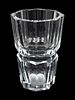 A Baccarat Glass Vase 20TH CENTURY Height 8 x diameter 5 inches. 