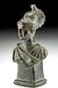 Superb Roman Leaded Bronze Bust of Minerva