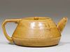 Early Fulper Pottery Matte Mustard Teapot c1910