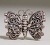 Lillian Pines Sterling Silver Butterfly Brooch