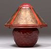 Michael Adams Hammered Copper & Mica Warty Boudoir Lamp
