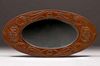 Celtic Arts & Crafts Hammered Copper Oval Mirror c1905