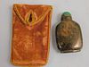 CHINESE MOSS AGATE SNUFF BOTTLE