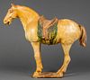 Chinese Tang Dynasty Sancai Glazed Pottery Horse
