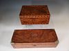 Two English Wood Boxes, 19thc.