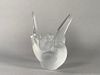Lalique Molded and Frosted Glass Vase, "Sylvie"
