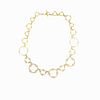 18K Judith Ripka Diamond Circle Design Necklace