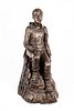 "Alpinista". Escultura en bronce de principios del siglo XX. Firmada J. Aced.