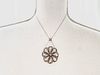 14K Victorian Diamond Pendant Flower Necklace