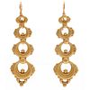 Pair of Victorian 18k Yellow Gold Earrings