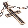Victorian Gold and Silver Cross with Niello Chain