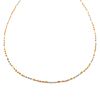 A Yellow, White & Rose Gold Faceted Bead Chain
