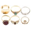 A Collection of Gemstone & Diamond Rings in 14K