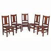 Set of 4 Kunkle Furniture Co Dining Chairs c1910