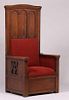 Mathews Furniture Shop Tall Oak Throne Chair c1912