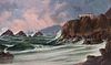 Large San Francisco Cliff House Painting c1880s