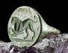 Roman Leaded Bronze Signet Ring w/ Lion