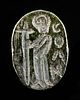 8th C. Byzantine Miniature Bronze Religious Icon