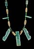 Costa Rican Necklace w/ Emeralds, Gold & Jadeite
