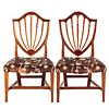 Pair of Federal Mahogany Shield Back Side Chairs