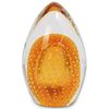 Amber Bubble Glass Paperweight