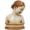 Polychrome Wood Carved Figural Bust