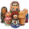 (6 Pc) Matooshka Russian Stacking Dolls Grouping