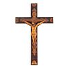 Tramp Art Carved Wood Crucifix