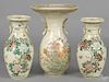 Three Japanese Satsuma vases, ca. 1900, to incl