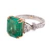 A 9.92 ct Colombian Emerald & Diamond Ring in 18K
