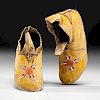 Southern Cheyenne Beaded Hide Moccasins from the Amos H. Gottschall (1851-1935) Collection 