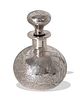 Art Nouveau Sterling Over Glass Perfume Bottle
